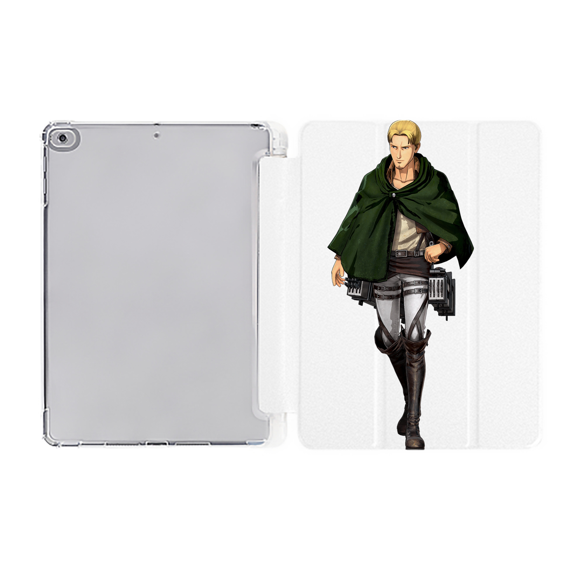 （画像用） 進撃の巨人 Attack on Titan IPad ケース ペン収納付き 三つ折りスタンド PUレザー×シリコン 対応機種9.5/10.5/10.9インチ